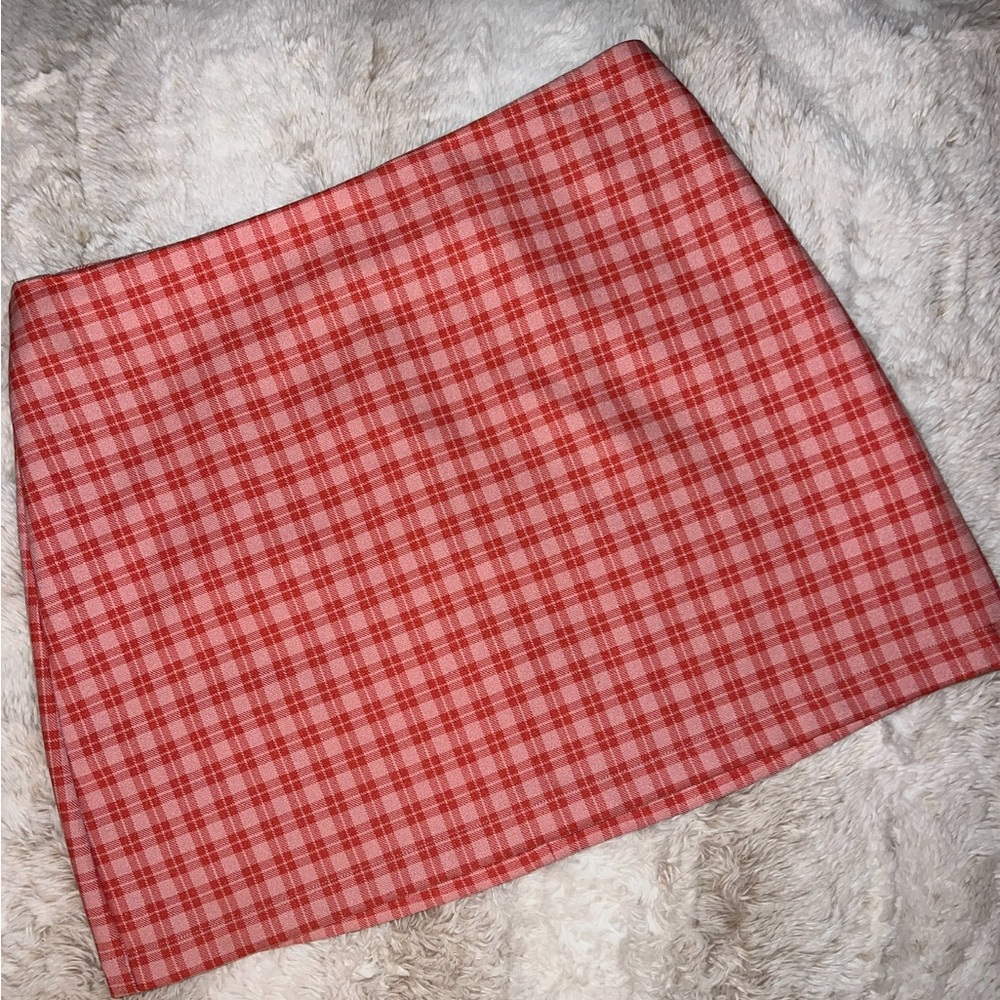 Urban Outfitters Pink Plaid Skirt